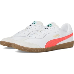 PUMA Mens King 21 Indoor Sneakers Shoes(White/Glowing Red)