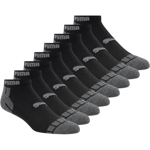 PUMA Men’s Quarter Crew Socks (8-pack)(Charcoal)
