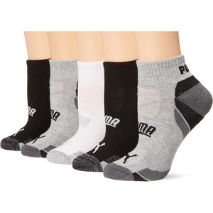 PUMA Women’s 6 Pack Quarter Crew Socks(Black/Multi)