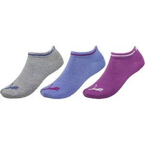 PUMA Women’s 6 Pack Runner Socks(Purple/Blue/Grey)