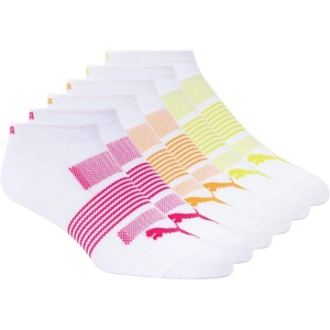 PUMA Women’s 6 Pack Runner Socks(White)