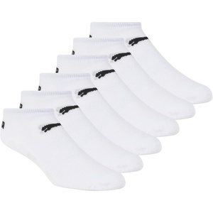 PUMA Women’s 6 Pack Runner Socks(White W/ Black)