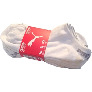 PUMA Women’s 6 Pack Runner Socks(White W/ Grey)