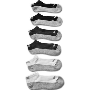 PUMA Women’s 6 Pack Runner Socks(White-grey)