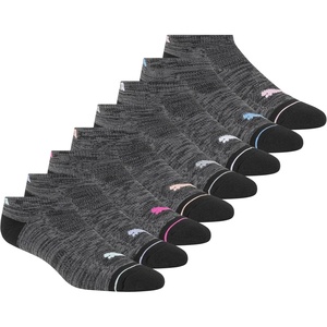 PUMA Women’s 8 Pack Low Cut Socks(Black)