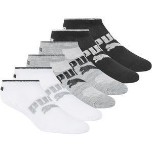 PUMA Women’s Low Cut Socks (6-Pack)(Black/Grey/White Logo)