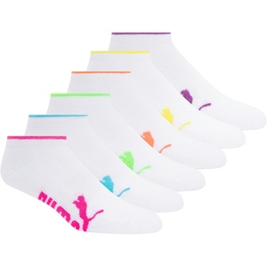 PUMA Women’s Low Cut Socks (6-Pack)(White Bright)