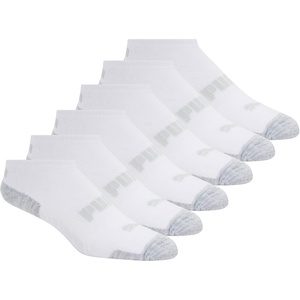 PUMA Women’s Low Cut Socks (6-Pack)(White/Heather Grey)