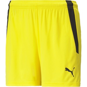 PUMA Womens Team Liga Shorts Athletic Bottoms Athletic Comfort Technology – Blue(Cyber Yellow-puma Black)