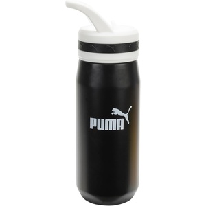 PUMA unisex-adult 18oz Insulated Stainless Steel Water Bottle With Straw & Carry Handle(Black/White)