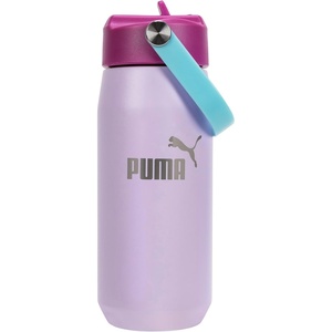 PUMA unisex-adult 18oz Insulated Stainless Steel Water Bottle With Straw & Carry Handle(Cool Weather/Magenta)