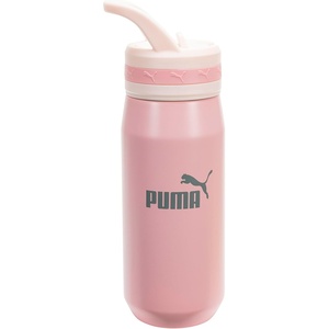 PUMA unisex-adult 18oz Insulated Stainless Steel Water Bottle With Straw & Carry Handle(Pinkscape/Jasmine Flower)
