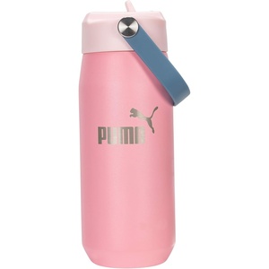 PUMA unisex-adult 18oz Insulated Stainless Steel Water Bottle With Straw & Carry Handle(Pinkscape/Native Blue)