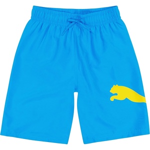 Puma Boys’ Fashion Swim Trunks, Water Repellant, Elastic Waistband with Drawcord(Digital Cyan)