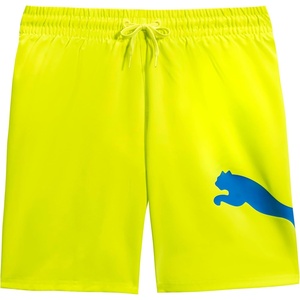 Puma Boys’ Fashion Swim Trunks, Water Repellant, Elastic Waistband with Drawcord(Electric Lime)