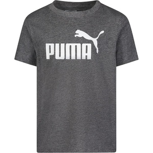 Puma Boys’ No. 1 Logo T-Shirt(Charcoal Heather)
