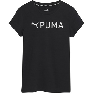 Puma Girls’ Active Essentials Short Sleeve Performance T-Shirt(Black/Grey)