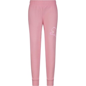 Puma Girls’ Core Logo Jogger, Fleece Lined, Elastic Waistband, Pull on Pant(Pink)