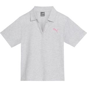 Puma Girls’ Short Sleeve T-Shirt, Fashion Prints & Colors, Soft and Comfortable(White)