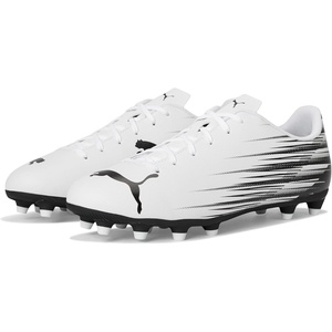 Puma Men’s ATTACANTO Firm, Artificial Ground Soccer Cleat, Puma White-Puma Black, 8.5