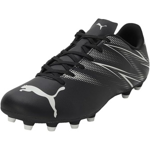 Puma Mens Attacanto Firm, Artificial Ground Soccer Cleat(Black/Silver)