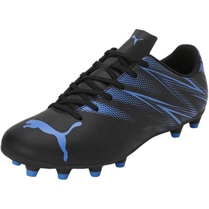 Puma Mens Attacanto Firm, Artificial Ground Soccer Cleat(Black-bluemazing)