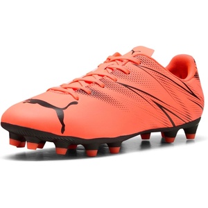 Puma Mens Attacanto Firm, Artificial Ground Soccer Cleat(Glowing Red-puma Black)