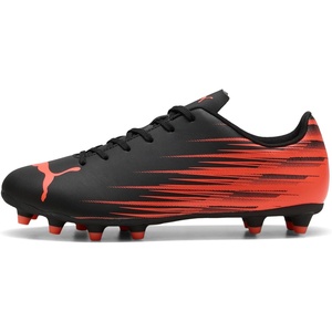 Puma Mens Attacanto Firm, Artificial Ground Soccer Cleat(Puma Black-glowing Red)