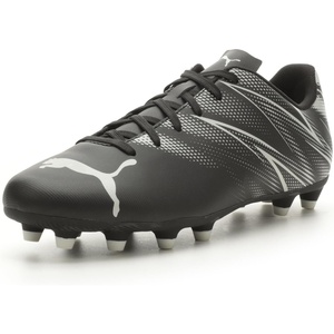 Puma Mens Attacanto Firm, Artificial Ground Soccer Cleat(Puma Black-silver Mist)