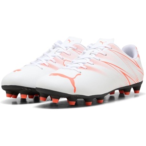 Puma Mens Attacanto Firm, Artificial Ground Soccer Cleat(Puma White Glowing Red)