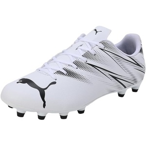 Puma Mens Attacanto Firm, Artificial Ground Soccer Cleat(Puma White Puma Black)