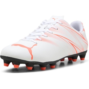 Puma Mens Attacanto Firm, Artificial Ground Soccer Cleat(Puma White-glowing Red)