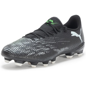 Puma Mens Future 8 Play Firm, Artificial Ground Soccer Cleats(Puma Black-cool Light Gray-fluo Green)