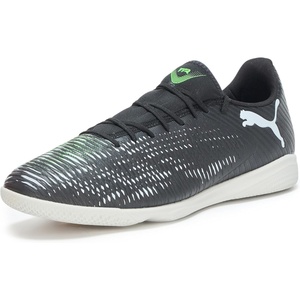 Puma Mens Future 8 Play Indoor Soccer Shoes(Black-cool Light Gray-fluo Green)