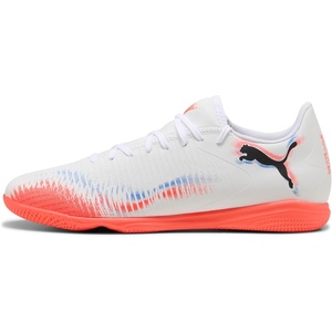Puma Mens Future 8 Play Indoor Soccer Shoes(White-black-glowing Red Ah25)