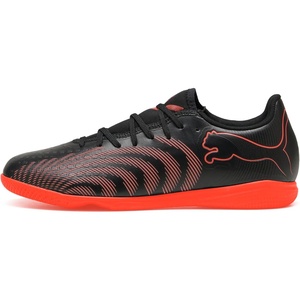 Puma Mens Future 9 Play Indoor Training Soccer Shoes(Puma Black-glowing Red-strong Gray)