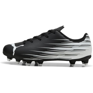Puma Unisex-Child Attacanto Firm Ground/Artificial Ground (Toddler/Little Kid/Big Kid)(Black-white Ah25)