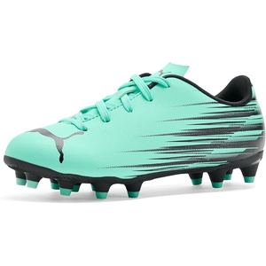 Puma Unisex-Child Attacanto Firm Ground/Artificial Ground (Toddler/Little Kid/Big Kid)(Mint Jelly/Black)