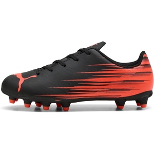 Puma Unisex-Child Attacanto Firm Ground/Artificial Ground (Toddler/Little Kid/Big Kid)(Puma Black-glowing Red)
