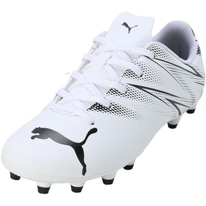 Puma Unisex-Child Attacanto Firm Ground/Artificial Ground (Toddler/Little Kid/Big Kid)(White Black)