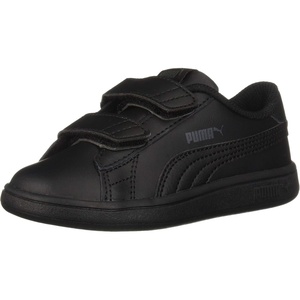 Puma Unisex-Child Smash Hook and Loop(Black/Black)