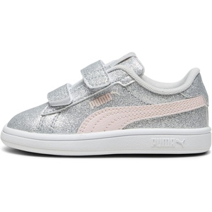 Puma Unisex-Child Smash Hook and Loop(Glacial Gray-frosty Pink)