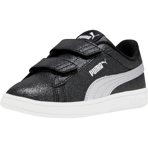 Puma Unisex-Child Smash Hook and Loop(Glitz Glam Puma Black-puma Silver-puma White)