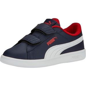 Puma Unisex-Child Smash Hook and Loop(Puma Navy-puma White-for All Time Red)