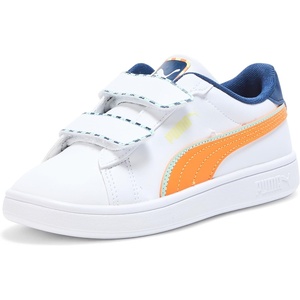 Puma Unisex-Child Smash Hook and Loop(White-orange Glo Ah25)