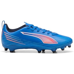 Puma Unisex-Child Ultra Play Firm, Artificial Ground Soccer Cleats(Ultra Blue-white-glowing Red Ah25)