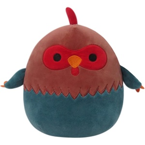 Squishmallows Original 8-Inch Ingred Purple and Black Spotted Cow – Official Jazwares Plush (Little)(Red and Blue Rooster)