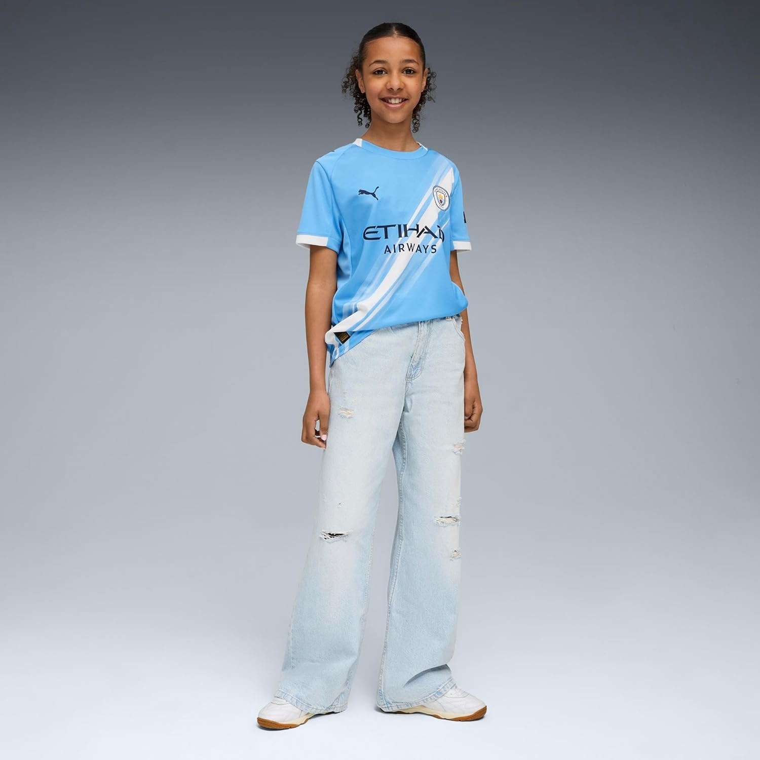 image:imageManchester City FC Kids 202526 Home Soccer Jersey