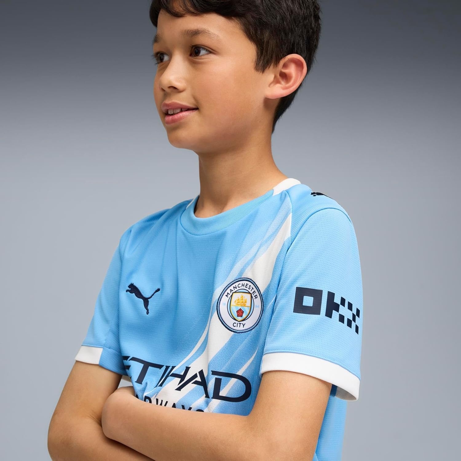 image:imageManchester City FC Kids 202526 Home Soccer Jersey