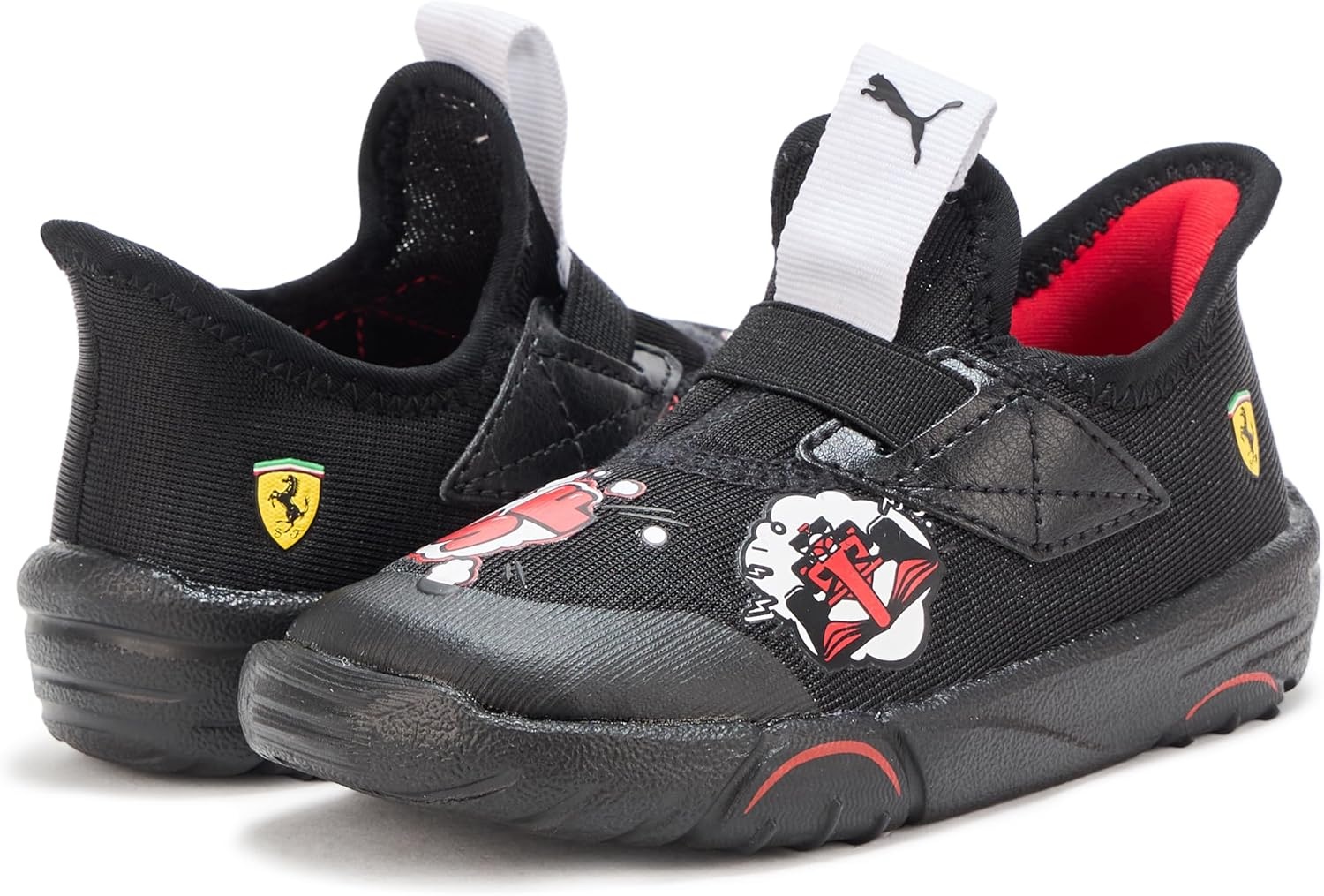 image:imagePUMA Kids Boys Scuderia Ferrari Bao Kart Motorsport Slip On Sneakers Shoes Casual GreyBlack Ah25